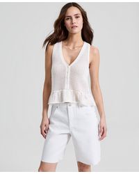 And Now This - V-neck Knit Peplum Top - Lyst