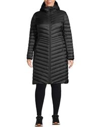 Lands' End - Plus Size Wanderweight Packable Down Coat - Lyst