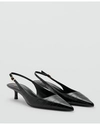 Mango - Croc-effect Heeled Shoes - Lyst