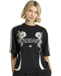 adidas - Farm Gfx Tee 2 Retro Graphic-print 3-stripes Crewneck T-shirt - Lyst