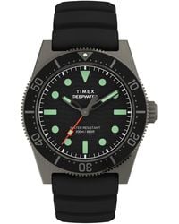 Timex - Analog Rubber Strap Watch - Lyst