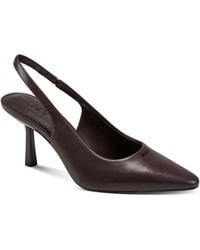 DKNY - Natalyn Slingback Pointed Toe Faux Leather Pumps - Lyst