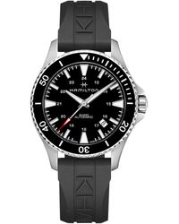 Hamilton - Swiss Automatic Khaki Navy Scuba Black Rubber Strap Watch 40mm - Lyst