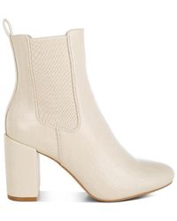 LONDON RAG - Babbel Faux Leather Block Heel Ankle Boots - Lyst