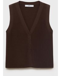 Mango - Fine-knit Gilet Sweater Vest - Lyst