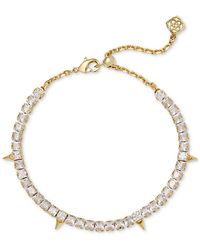 Kendra Scott - 14k Gold-plated Spike Cubic Zirconia Adjustable Tennis Bracelet - Lyst