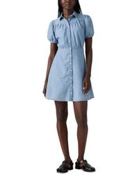 Levi's - Cotton Lea Button-front Mini Dress - Lyst