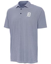Antigua - Navy/white Detroit Tigers Twine Polo Shirt - Lyst