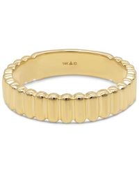 DEVATA - Ribbed Band Ring - Lyst