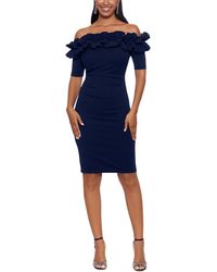 Xscape - Ruffled Off-the-shoulder Bodycon Dress - Lyst