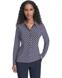 Tommy Hilfiger - Soft Work Top Long Sleeve Knit Top - Lyst