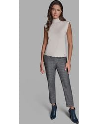 BCBGMAXAZRIA - Sleeveless Mock Neck Knit Top - Lyst