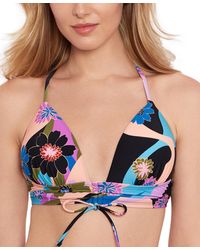 Salt + Cove - Salt + Cove Blooming Wave Lace-up-back Midkini Top - Lyst