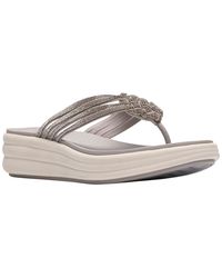 Clarks - Cloudsteppers Drift Gem Round Toe Sandals - Lyst