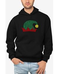 LA Pop Art - Christmas Elf Hat Word Art Hooded Sweatshirt - Lyst