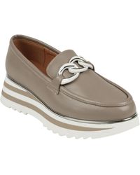 Gc Shoes - Geneva Chain Hardware Slip On Platform Loafers - Lyst