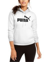 puma retro logo fleece hoodie
