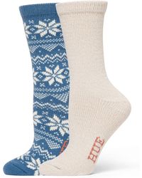 Hue - 2-pack Snowflake Crew Socks - Lyst