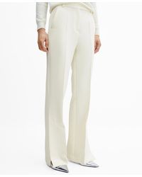 Mango - Opening Detail Straight Trousers - Lyst