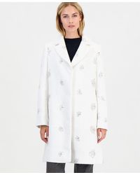 Cece - Boucle-sequin Mid-length Coat - Lyst