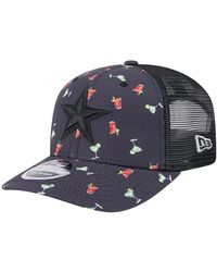 KTZ - Navy/black Dallas Cowboys Adventure Drinks Pattern 9seventy Stretch-snap Hat - Lyst