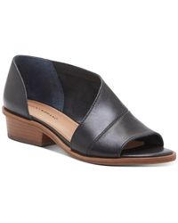 asymmetrical open toe flat