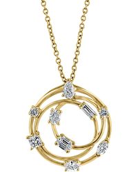 Effy - Effy Diamond Multi-cut Multi-circle 18" Pendant Necklace (5/8 Ct. T.w. - Lyst