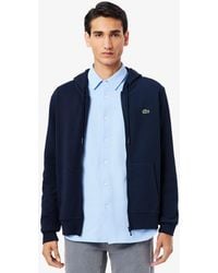 Lacoste - Zip-up Fleece Hoodie - Lyst
