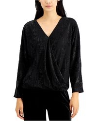 alfani surplice top
