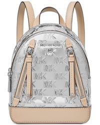 Michael Kors - Michael Brooklyn Logo Embossed Patent Extra Small Convertible Crossbody Backpack - Lyst