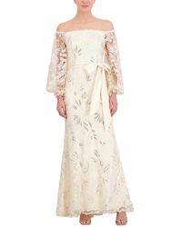 Eliza J - Sequin Embroidered Balloon-sleeve Gown - Lyst