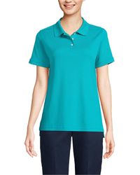 Lands' End - School Uniform Short Sleeve Interlock Polo Shirt - Lyst
