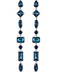 Guess - Epoxy Glass Stone And Gold-tone Drop Earrings - Lyst