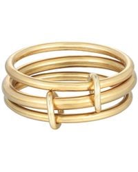Adornia - Tarnish Resistant Three Band Connected Ring Set - Lyst