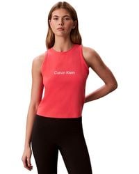 Calvin Klein - Cropped Tank Top - Lyst