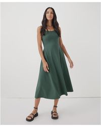 Pact - Organic Cotton Fit & Flare Midi Dress - Lyst