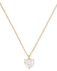 Kate Spade - Gold-tone Birthstone Heart Pendant Necklace - Lyst