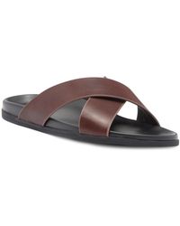 Blake McKay - Jake Dress Casual Cross-strap Leather Slide Sandal - Lyst