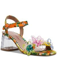 Betsey Johnson - Cinthia Embellished Block-heel Sandals - Lyst