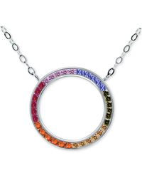 Giani Bernini - Cubic Zirconia Circle Pendant Necklace - Lyst