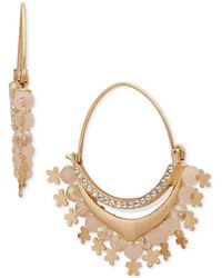 Lonna & Lilly - Gold-tone Pave & Shaky Bead Statement Hoop Earrings - Lyst