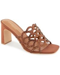 Christian Siriano - Francez Scalloped Rhinestone Heeled Sandal - Lyst