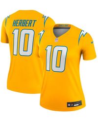 Nike - Justin Herbert Los Angeles Chargers Alternate Charger Power Legend Player Performance Top - Lyst
