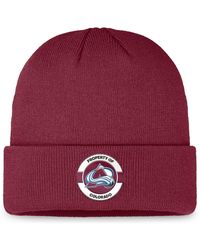 Fanatics - Colorado Avalanche Authentic Pro Training Camp Cuffed Knit Hat - Lyst