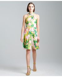 Natori - Floral-print Twisted-halter Dress - Lyst