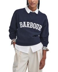 Barbour - Varsity Crewneck Sweatshirt - Lyst