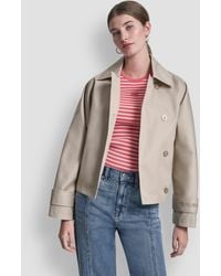 DKNY - Collared Short Single Breasted Dolman Sleeve Jacket - Lyst