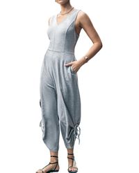 CUPSHE - Sleeveless V-neck Wide Leg Jersey Jumpsuit - Lyst