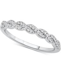 Macy's - Diamond Twist Braid-inspired Band (1/8 Ct. T.w - Lyst