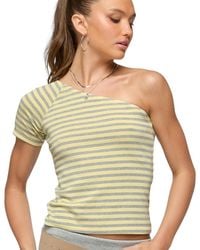 Edikted - Eulia One Shoulder Striped Top - Lyst